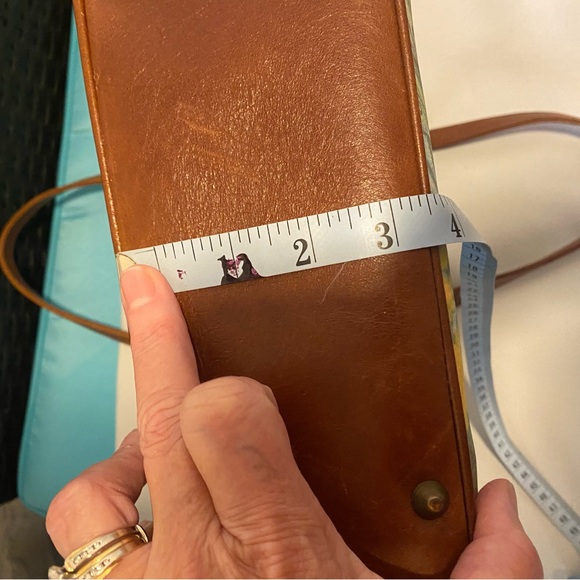 LIKE NEW Isabella Fiore Artistic Rare Design Brown and Yellow Beaded Tote - Picture 10 of 10